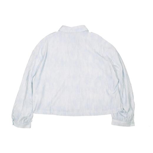 半身缘女装 秋季翻领门襟褶皱下摆抽绳衬衫253113U01040031 商品图1