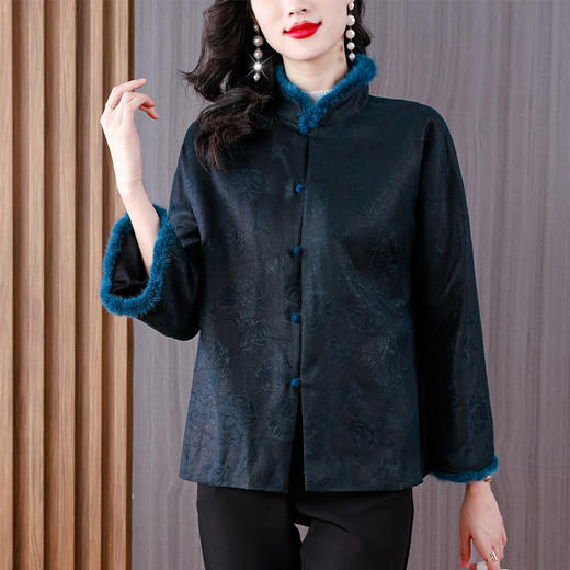中年妈妈中式复古棉衣外套秋冬女棉袄 商品图0
