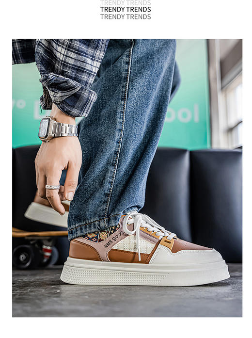 【YW】无忧购韩版学院风百搭休闲运动板鞋H1700(截单后3-5天发货) 商品图6