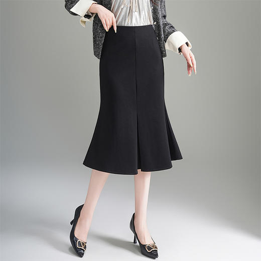 QYM 6321-Y荷叶边包臀鱼尾裙高腰气质半身裙 商品图1