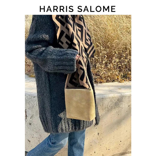 （小眠专属）Harris Salome复古羊猄皮单肩水桶包 商品图7
