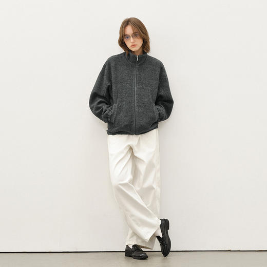 714street肌理感羊毛混纺毛呢夹克2025秋冬老钱风cleanfit外套男 商品图3