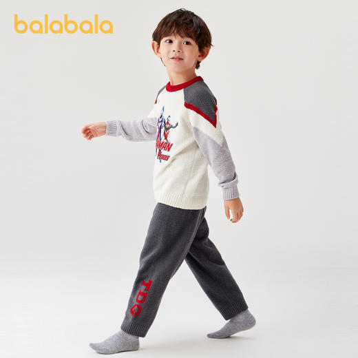 【商场同款】巴拉巴拉宝宝睡衣套装冬季加厚半边绒男童家居服保暖 商品图2