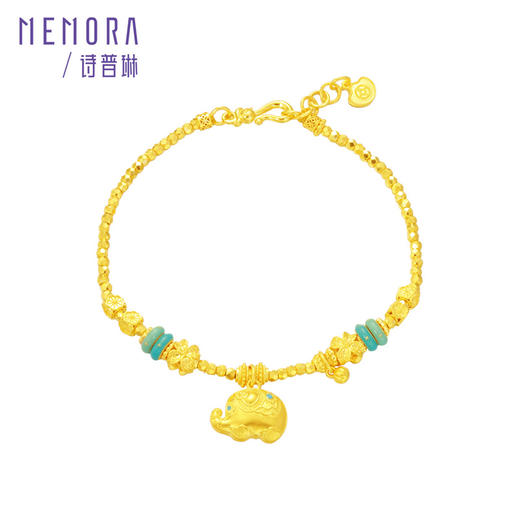 黄金小吉象手链 足金闪耀蹦迪珠手链【按克计价黄金2】MEMORA诗普琳GB315401 商品图6