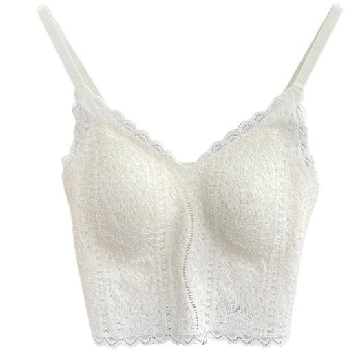 雀说蕾丝吊带女带胸垫文胸罩一体显瘦内搭外穿背心AL8863 商品图4