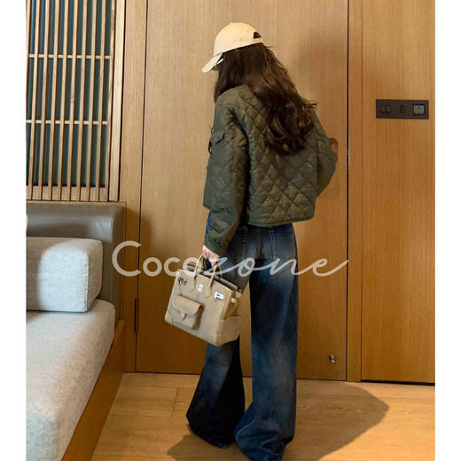 COCO ZONE 刘一一 “森野” 翻领老钱风格纹温暖感外套 CD1A1261 商品图2