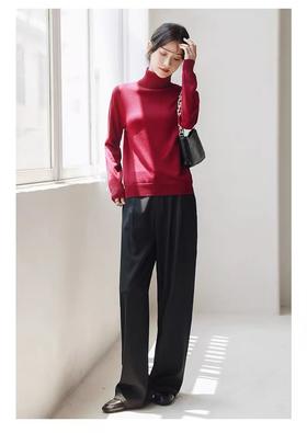 【孤品捡漏】G14暗红高领针织开衫-喜出