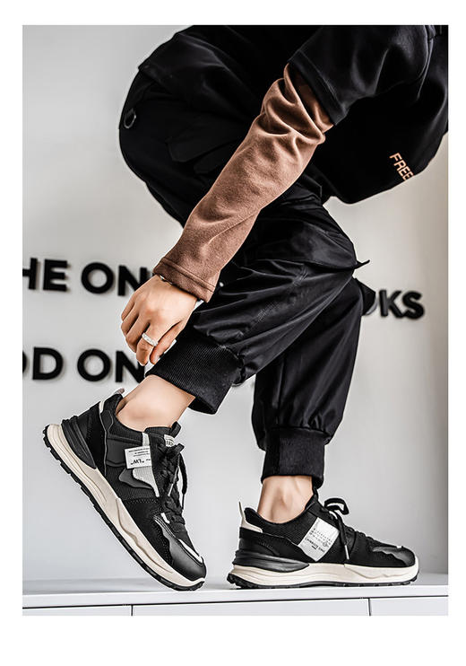 【YW】无忧购男士休闲厚底百搭透气网面运动鞋JL209(截单后3-5天发货) 商品图5