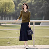 今年流行的针织套装女装2025春季新款polo领上衣百褶半身裙两件套 商品缩略图0