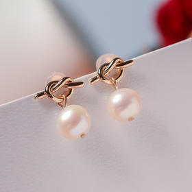 【预售3天】法式天然淡水珍珠耳环女ins甜美复古14k注金不规则爱心耳钉银针HYZZ072813