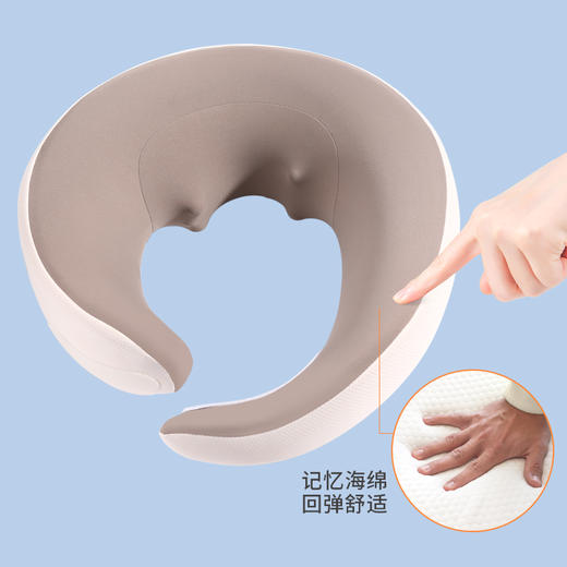 花粉专享价【颈部按摩仪】内长50厘米，需紧围一圈，够长！颈椎、斜方肌按摩，U型颈托肩颈按摩仪，很轻很稳很透气，推拿揉捏如人手，红光照射、热敷按摩、360°贴合，长短可调节、自动定时，快递常规三通一达 商品图3