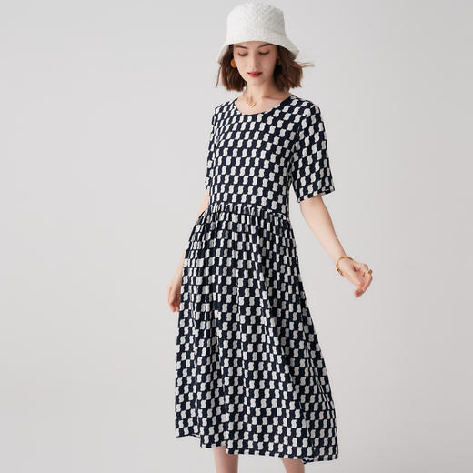 【帕罗】B3F | 100%桑蚕丝短袖连衣裙 商品图1