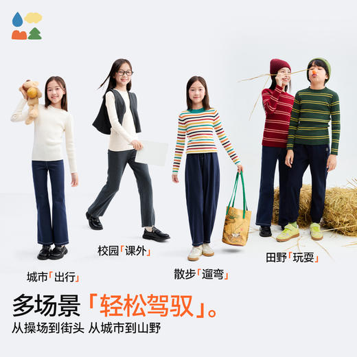 【山谷暖打底羊毛衫】森林棠25秋儿童半高领修身亲肤保暖不闷汗羊毛衫60612407 商品图4