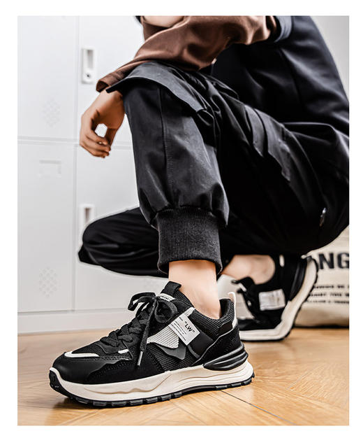 【YW】无忧购男士休闲厚底百搭透气网面运动鞋JL209(截单后3-5天发货) 商品图3