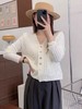 【孤品捡漏】G46白色亮片针织修身开衫-喜出 商品缩略图0