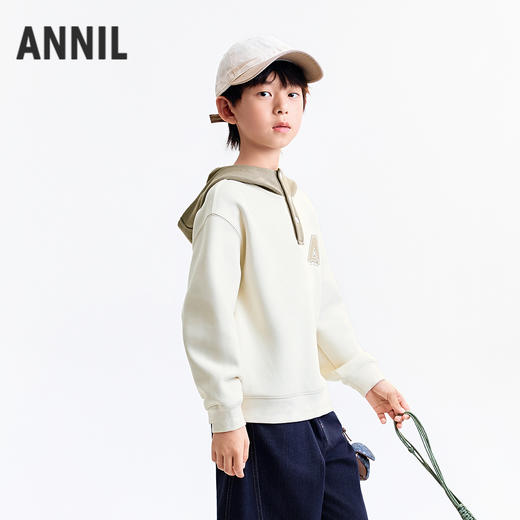 【实体店同款】男童带帽长袖卫衣秋季新款安奈儿童装AB531014 商品图1
