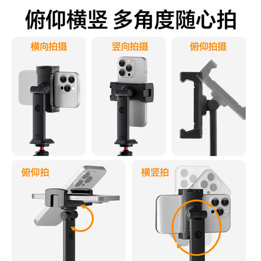 Ulanzi优篮子 Uka手机夹横竖拍双冷靴多功能拓展口阿卡云台uka快装生态通用三脚架直播拍照摄影拓展配件 商品图3