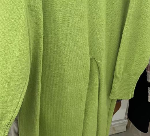 【孤品捡漏】G29绿色长款开叉针织毛衫-喜出 商品图5
