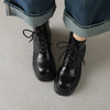 阿么手工女鞋厚底英伦风马丁靴女增高显瘦2025新款真皮短靴5.5CM 商品缩略图2