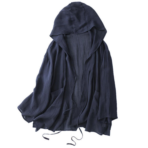 GYH 2891轻盈凉感连帽系带休闲上衣 商品图4