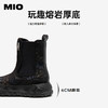 MIO米奥切尔西靴圆头厚底豹纹时装靴复古短靴女靴M255653102 商品缩略图4