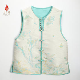 上久楷新中式单面宋锦马甲新款中国风无袖耋算京垓册CY1045203011