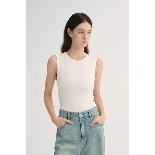 MAISON CECILE 四色/基础款百搭简约修身圆领针织无袖背心 商品图0