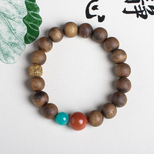 xy0571沉香+南红天河石手串 商品图0