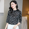 丁摩真丝中袖衬衫女新款设计感优雅百搭时尚桑蚕丝衬衫AL3600 商品缩略图1
