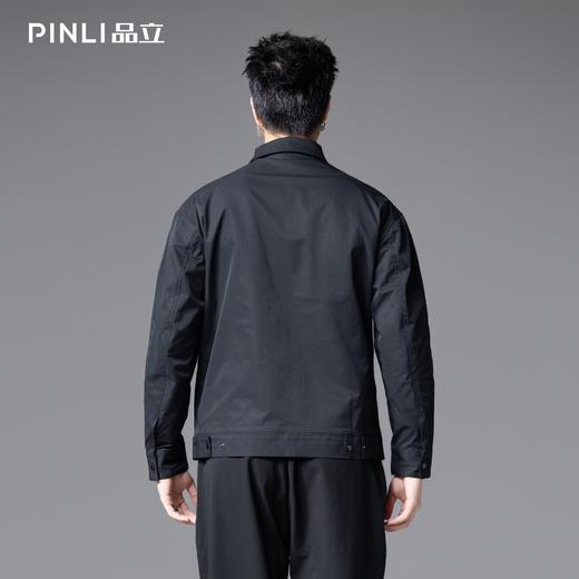PINLI品立春季新品男士通勤休闲夹克外套干部风宽松茄克上衣GD253104072 商品图3