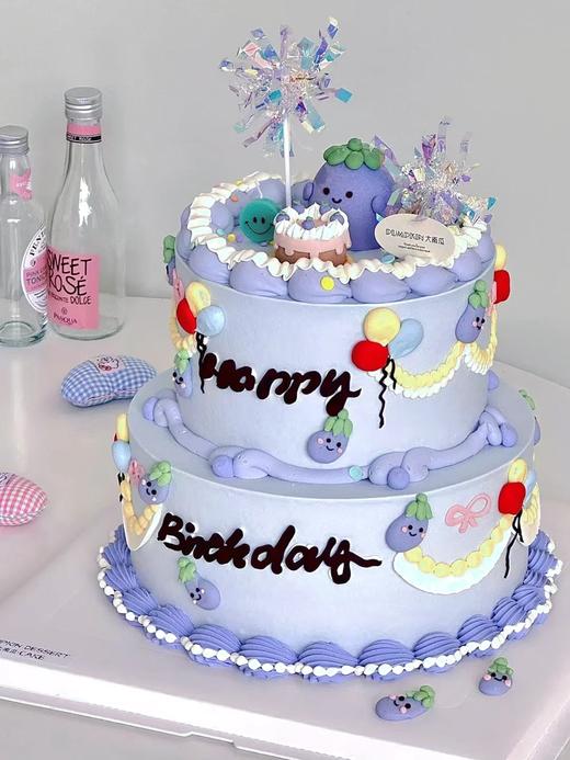 马嘉祺同款jellycat紫色茄子双层卡通蛋糕-低糖处理无添加 商品图1