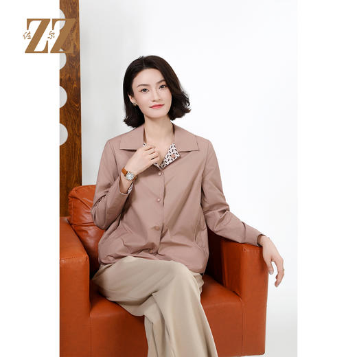 佐尔美双面穿几何印花气质风衣外套女M51FD12 商品图1