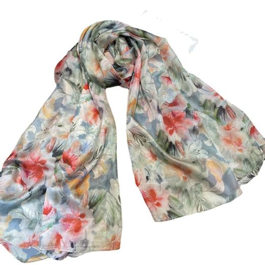 丁摩 100%丝绸丝巾真丝围巾洋纺大长条巾披肩围脖领巾180*110cm 商品图4