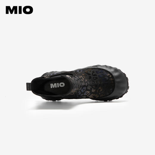 MIO米奥切尔西靴圆头厚底豹纹时装靴复古短靴女靴M255653102 商品图3