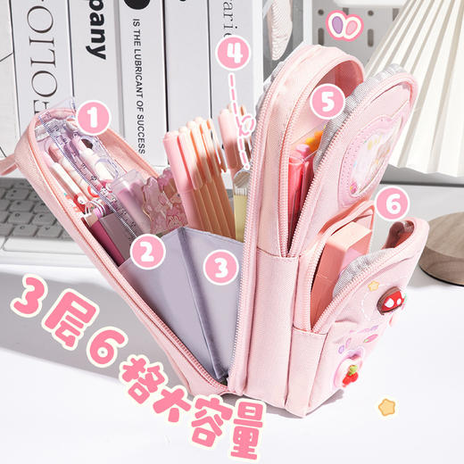 手提书包笔袋大容量文具袋初中女生笔盒小学生多功能文具盒高颜值 商品图3