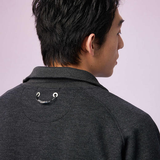 NPC潮牌亚麻混纺半开襟拉链卫衣男立领廓形落肩上新秋季NP57ST16 商品图2