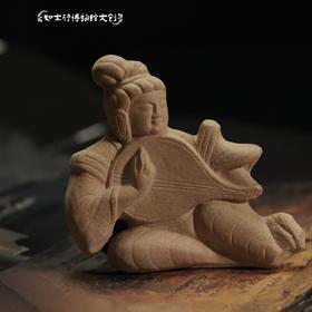 云冈石窟流失海外文物琵琶乐伎飞天陶瓷冰箱贴浮雕立体磁吸摆件