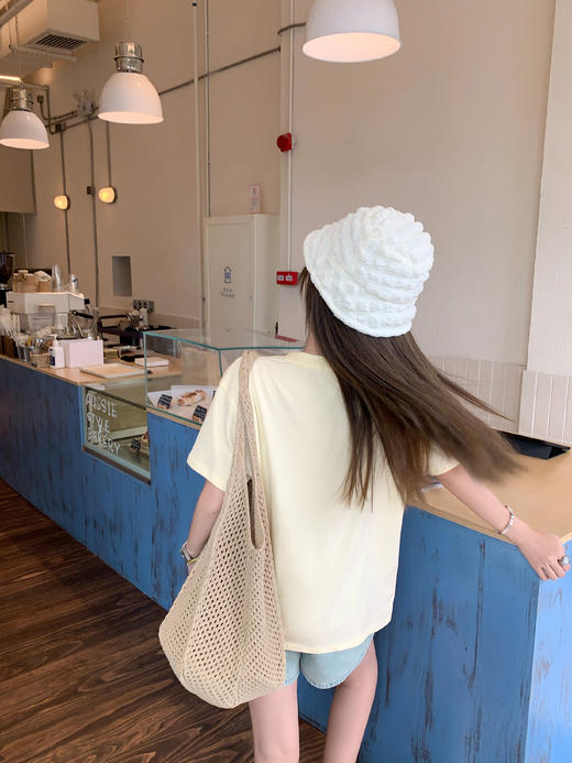 【129元任选2件】现货！可爱猫咪立体头巾宽松短袖 商品图9