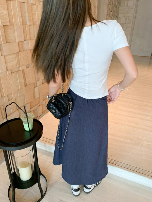 【189元任选2件】最后一波现货！纯色牛仔蓝高腰百搭半身裙 商品图9