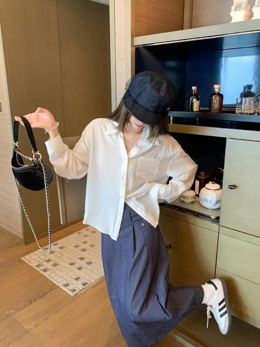 【189元任选2件】最后一波现货！纯色牛仔蓝高腰百搭半身裙 商品图8