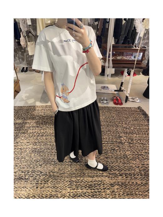 Kaiy Xiao 早秋系列 红线小兔子插画短T 商品图3