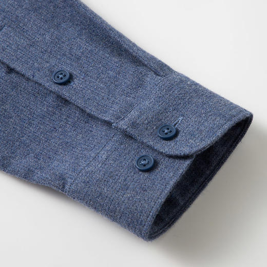 【含羊毛】罗蒙秋冬长袖衬衫男士厚款柔软舒适轻商务风百搭上班通勤长袖衬衣 商品图6