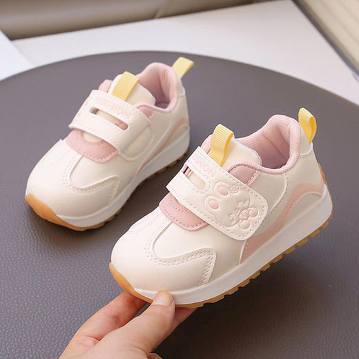 【细腻柔软！舒适耐磨】亲肤内垫，宝宝学步鞋网面小童魔术贴机能鞋男童防滑阿甘鞋女宝宝软底运动鞋。ra 商品图5