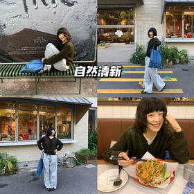 新品上身 | 复古毛衣搭配波点长裤，自然舒适，日常穿搭首选。