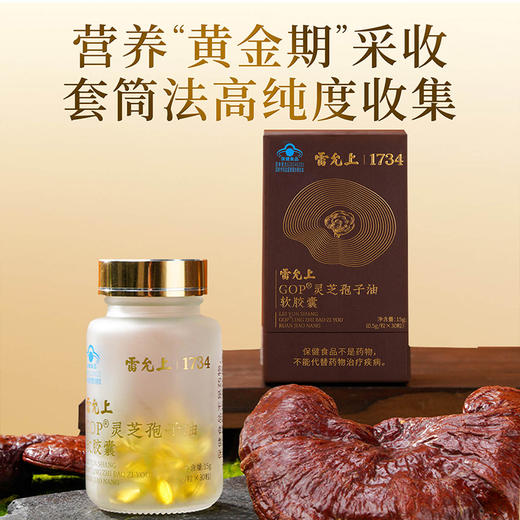 雷允上GOP灵芝孢子油软胶囊15g（0.5g×30粒）/瓶 商品图8