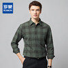 【含羊毛】罗蒙秋冬长袖格子衬衫男士磨毛厚实保暖舒适柔软百搭通勤休闲棉质衬衣 商品缩略图0