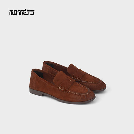 和诚行2025秋季复古真皮舒适乐福鞋1830057 商品图0