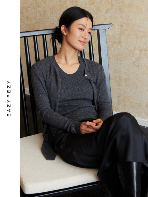 流光星河精纺两穿羊绒开衫 商品图2