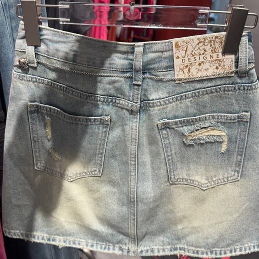 （无饰品）GD高腰破洞牛仔短裙40411 夏季 999222520576 商品图1