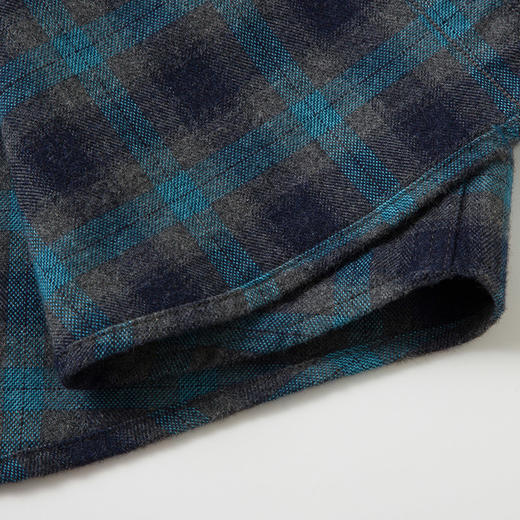 【全棉】罗蒙秋冬格子长袖衬衫男士厚款舒适柔软百搭简约通勤长袖保暖衬衣 商品图7